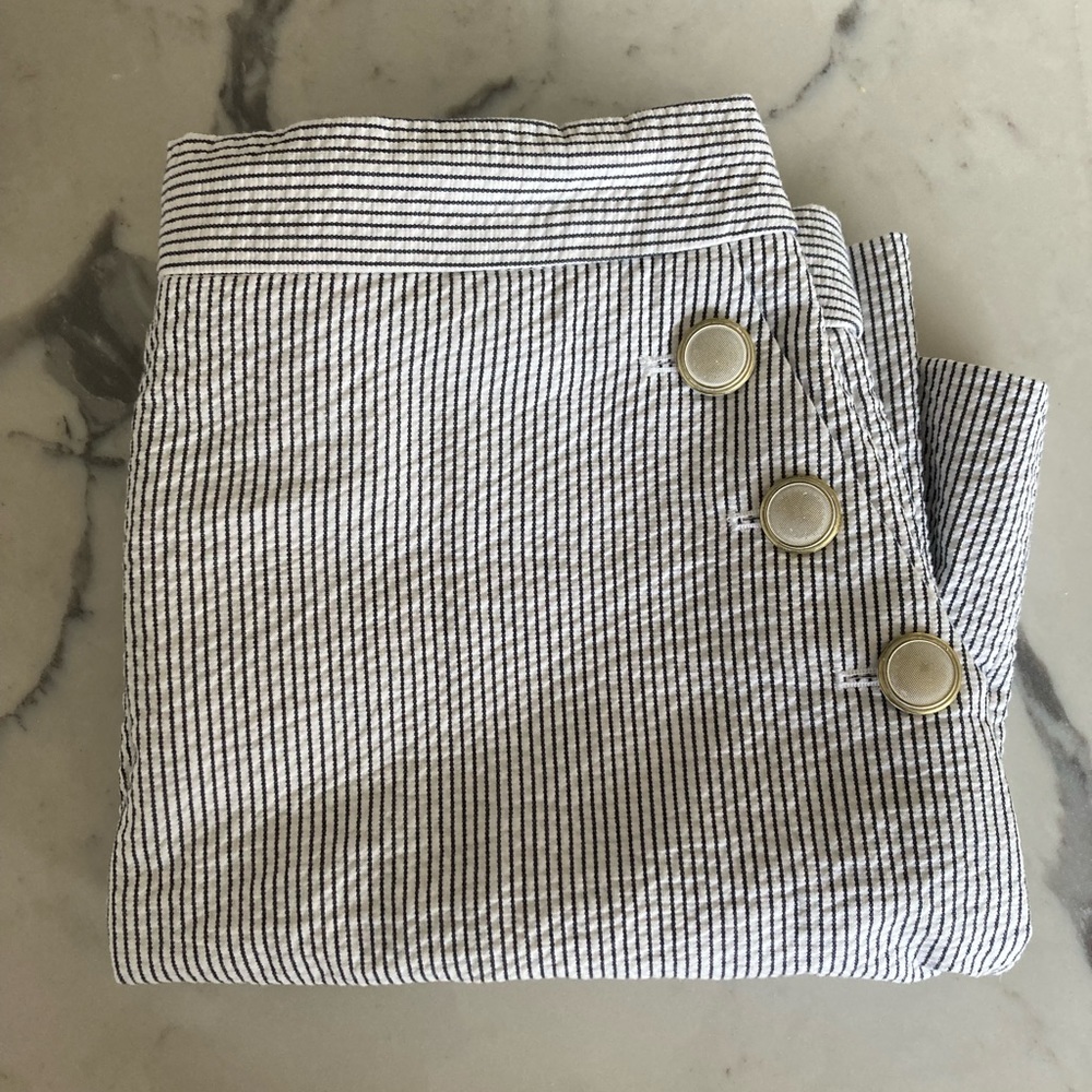 J. Crew Sailor Pinstripe Skirt 00 NWT